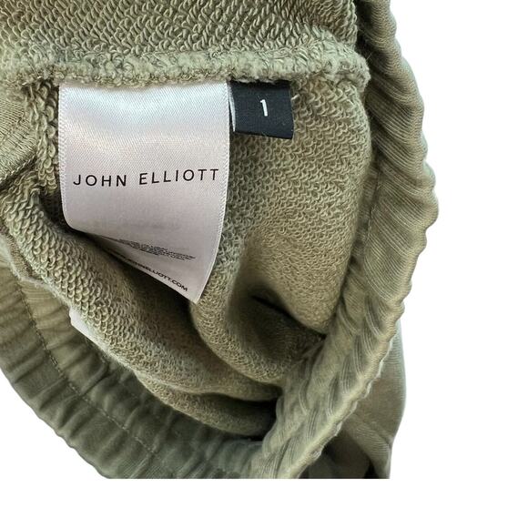 John Elliott LA Jogger Sweatpants Cotton‎ Brush Drawstring Green Size 1 Small - Picture 12 of 15